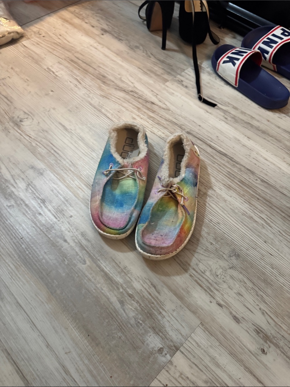 Hey Dude Kids Multicolor Tie-Dye Slip-On Shoes